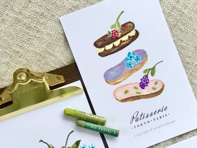 油粉彩課：巴黎甜點彩繪4