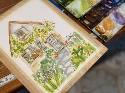 輕水彩：英式花園巡禮4