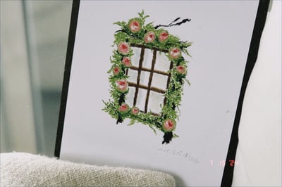 油粉彩課：歐洲的花窗檯6