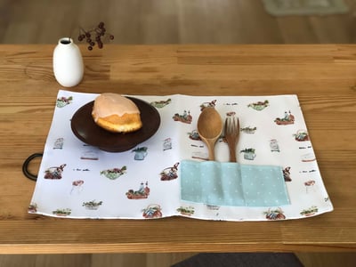 水彩跳上生活小物—水彩日常：畫筆／餐具袋（墊）｜Ariselin Design 水彩課｜5