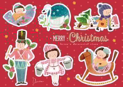 輕水彩：斯堪地的冬日聖誕1