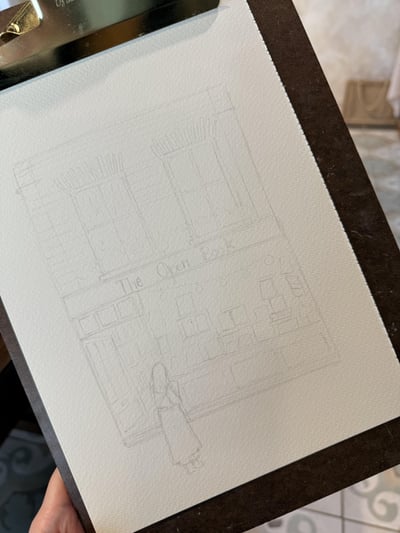 輕水彩課：街角的小書店2