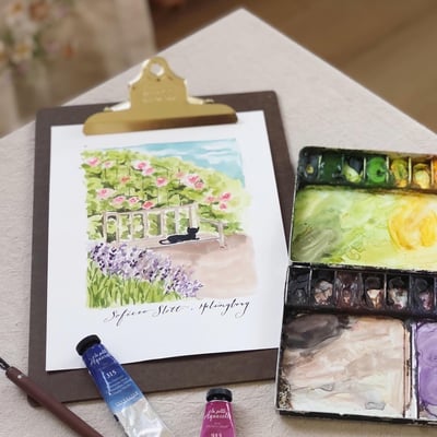 輕水彩課：Sofiero莊園一隅3