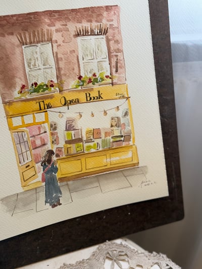 輕水彩課：街角的小書店4