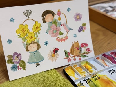 不透明水彩課：仲夏夜的珠寶盒3