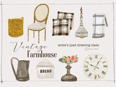 線上iPad畫畫課：法式古典居家雜貨2