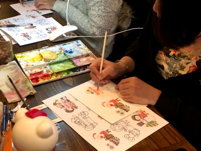 到小老鼠家過聖誕｜Ariselin Design 水彩課｜9