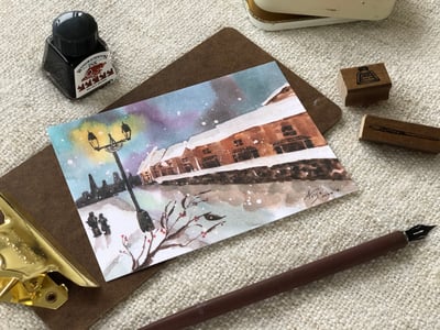 旅行系列：北海道小樽運河｜Ariselin Design 明信片｜3