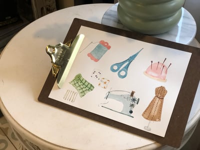 輕水彩課：外婆的裁縫車2