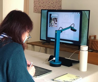 iPad畫畫課：水彩風格小花店4