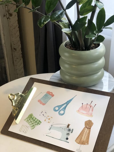 輕水彩課：外婆的裁縫車4