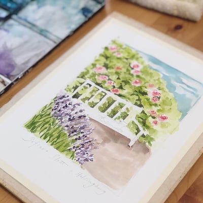 輕水彩課：Sofiero莊園一隅5