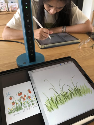 iPad畫畫課：草莓花園5