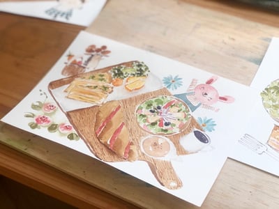 輕水彩：假日的早午餐約會｜Ariselin Design 線上課程｜3