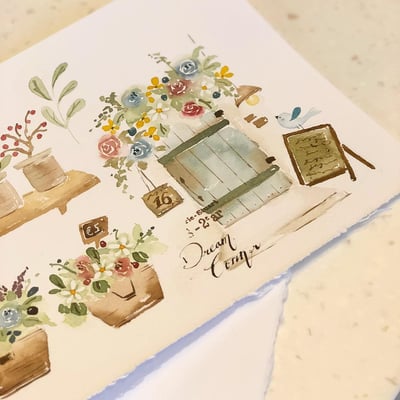 輕水彩課：理想的木門與窗4