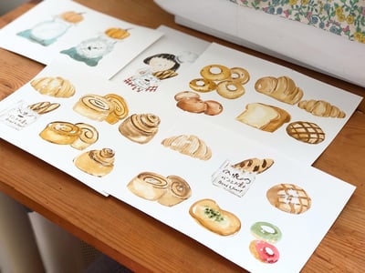 輕水彩：幸福麵包屋｜Ariselin Design 線上課程｜5