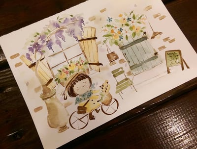 輕水彩課：理想的木門與窗3