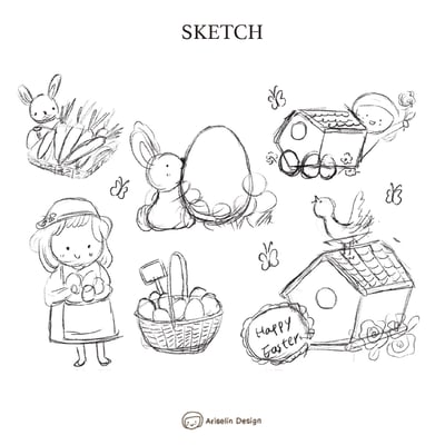 iPad畫畫課：春日復活節4