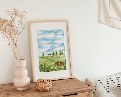 iPad畫畫課：歐洲的鄉村風景1