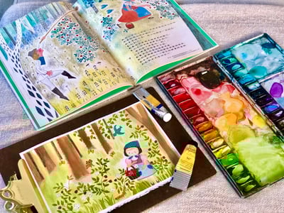 看繪本，學畫畫： 細木瑪格《12個月的禮物》3