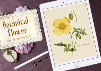 iPad畫畫課：古典花卉水彩in Procreate｜Ariselin Design 線上課程｜1