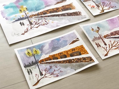 輕水彩課：旅行的記憶／情書裡的小樽運河3