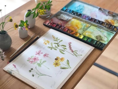 輕水彩課：與花生活的日日11