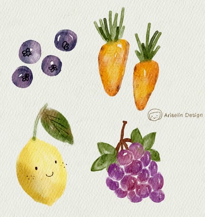 iPad畫畫課：用Procreate畫出水彩質感小物｜Ariselin Design 線上課程｜2