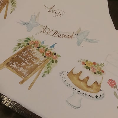 輕水彩課：森林裡的婚禮協奏曲3