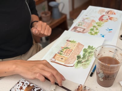 輕水彩課：台南《拾光室》5