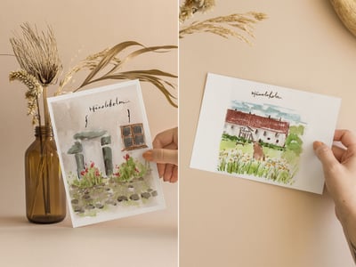 輕水彩課：旅行風格速寫—瑞典霍夫達拉城堡一隅3