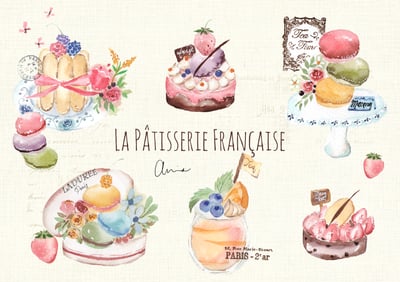 法式甜點彩繪1