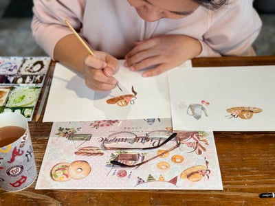 輕水彩課：法式野餐趣3