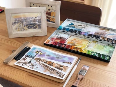 輕水彩課：旅行的記憶／情書裡的小樽運河4