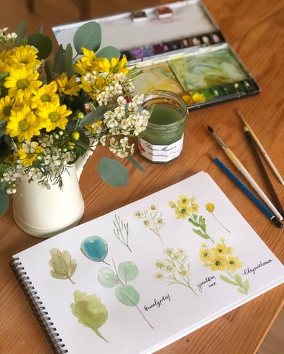 輕水彩課：與花生活的日日3