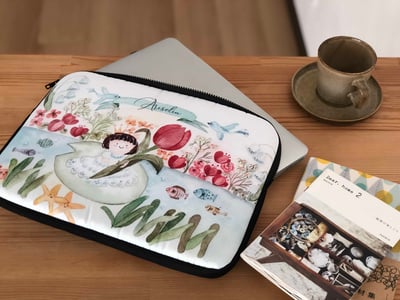 水彩跳上生活小物—我的拇指姑娘：筆電包｜Ariselin Design 水彩課｜9