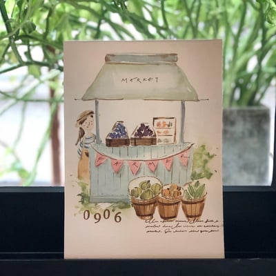 我的農夫小市集｜Ariselin Design 水彩課｜3