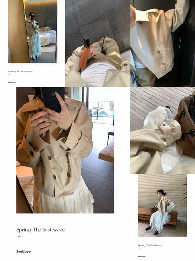 經典版型天絲廓形短風衣9