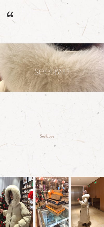 黑標｜大狐狸毛（可拆）大被子羽絨外套8