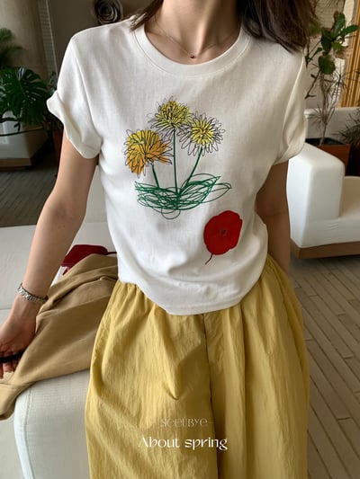 小花花（短款）純棉tee4
