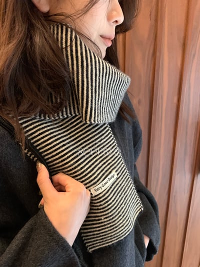 韓代條紋圍巾9
