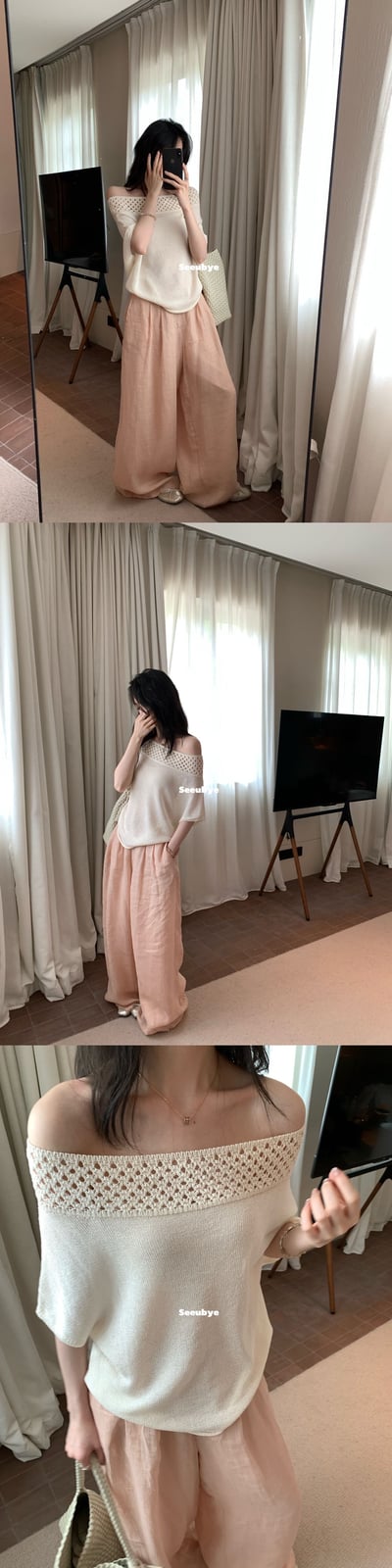 美暈溫柔斜肩上衣6