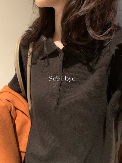 黑標｜兔絨羊毛polo毛衣8