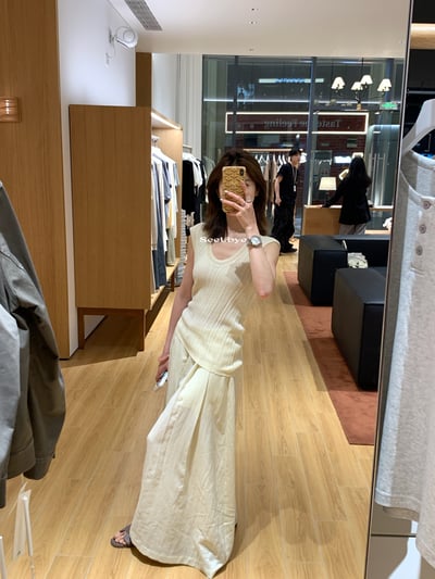 清透感｜藏肉版型u領針織衫5