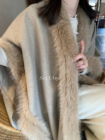 人生狐狸毛斗篷｜超溫暖壁爐3