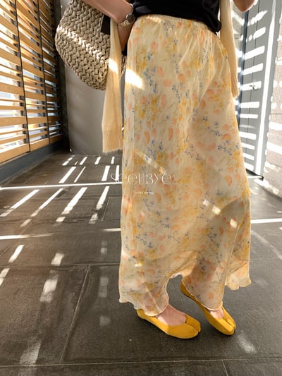 好春的黃花花裙9