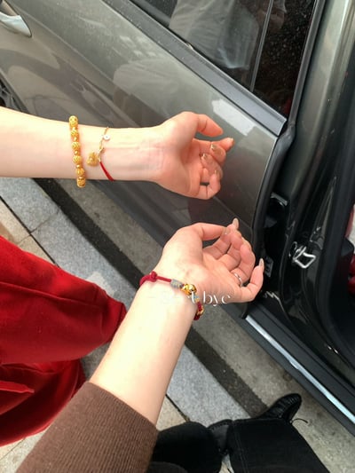 古法花絲球沙金手鏈「招財」寓意很好1