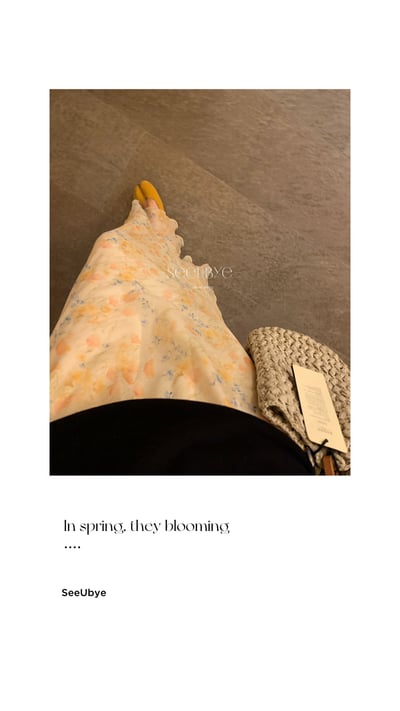 好春的黃花花裙4