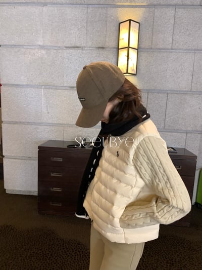 毛衣拼接拉夫/羽絨外套6