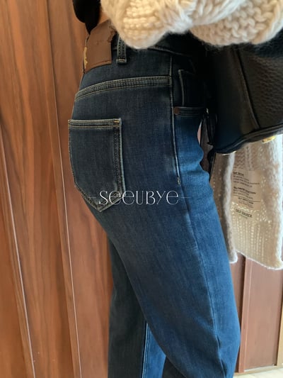 加絨牛仔直筒神褲7